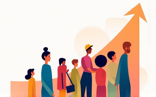 成長する人々を表すチャート